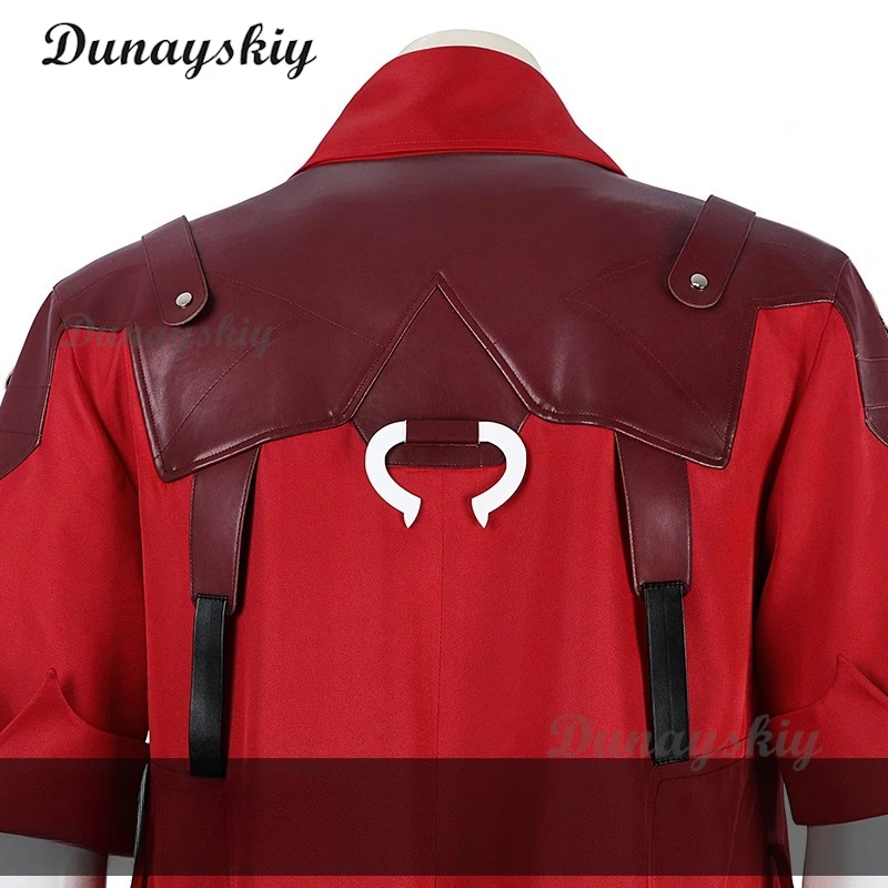 ชุดคอสเพลย์แดเน็ตจากอนิเมะ Devil May Cry พร้อมวิกผมสีขาว เสื้อโค้ทสีแดง ชุดยูนิฟอร์มสำหรับผู้ชาย ถุงมือ ชุดสำหรับงานปาร์ตี้และเล่นบทบาทสมมติ รับสั่งตัดตามแบบ