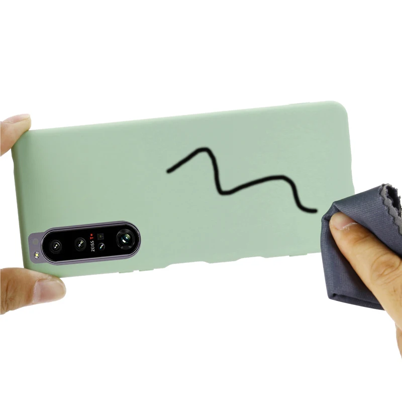 For Xperia 1 IV чехол Liquid Silicone Case For Xperia 10 IV Soft TPU Gel Rubber Protective Back Cover