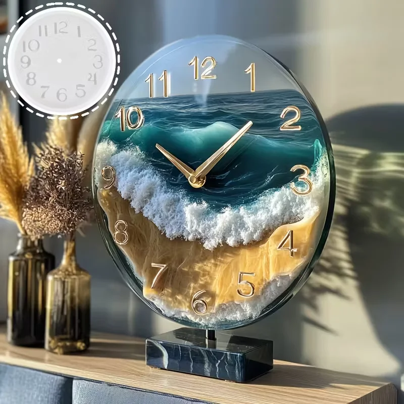 

Wonderful Big Size Clock Silicone Mold DIY Square Round Clock Watch Mould Wall Hanging Decorative Mirror Epoxy Resin Mold