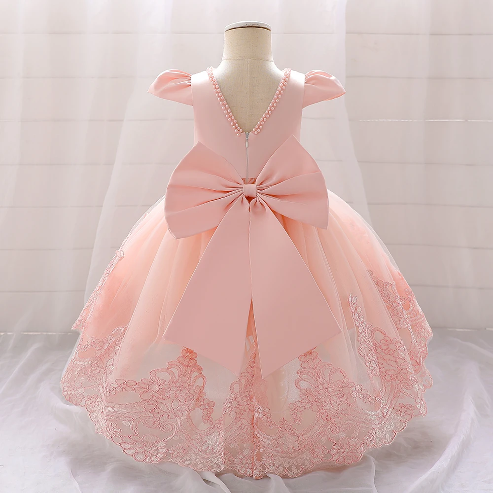 Toddler Girl Evening Party Princess Dress Baby Big Bow Tutu Gown Kids Birthday Wedding Ceremony Costume Gala Clothes Vestidos