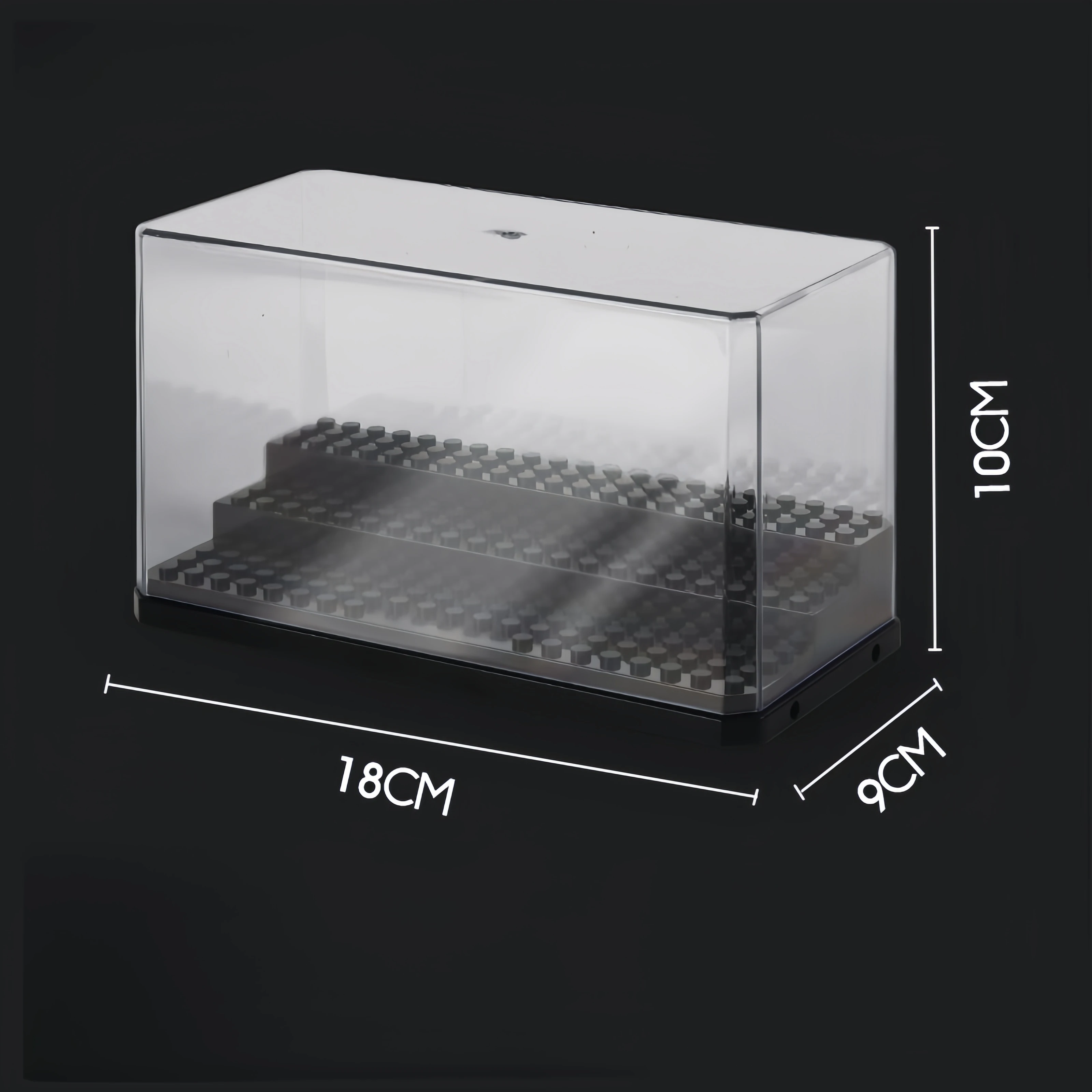 Vitrine, transparentes Regal, breite 3-stufige Box für Minifiguren – Acrylschutz für kleine Popfiguren – transparente Vitrine
