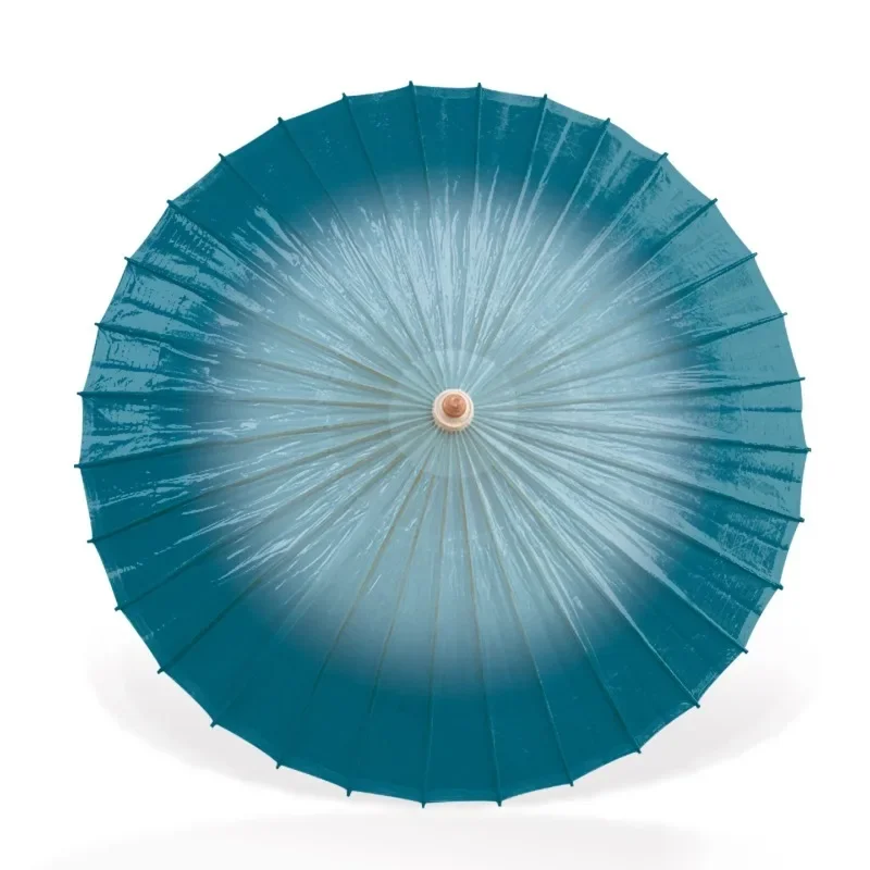 Traditional Oil Paper Folding Umbrella Retro Gradient Sun Rain Parasol Dance Prop Cultural Performance Photography Use 전통 우산