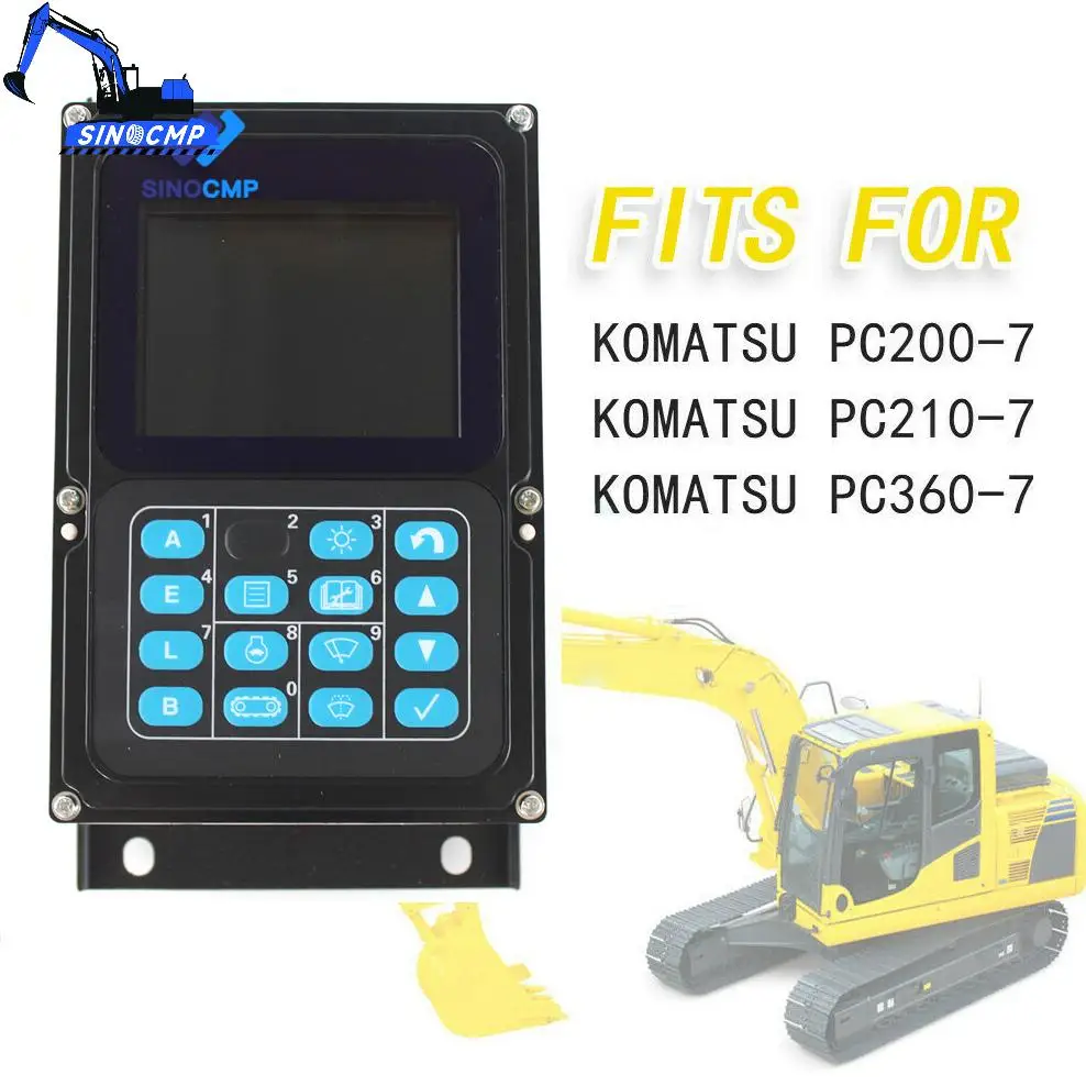 SINOCMP Monitor Display Panel 7835-12-1007 7835-12-1006 7835-12-1000 7835-12-1009 For Komatsu PC160LC7 PC200-7 PC200LC-7 PC210-7