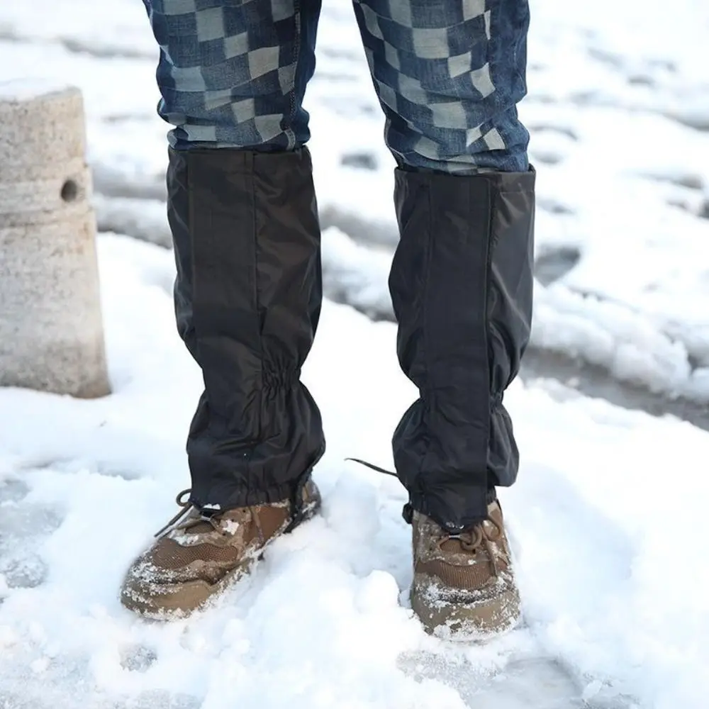 

Длинные зимние уличные гетры-накладки на брюки, водонепроницаемые, регулируемые, с эластичным ремнем и молнией, защита для ног