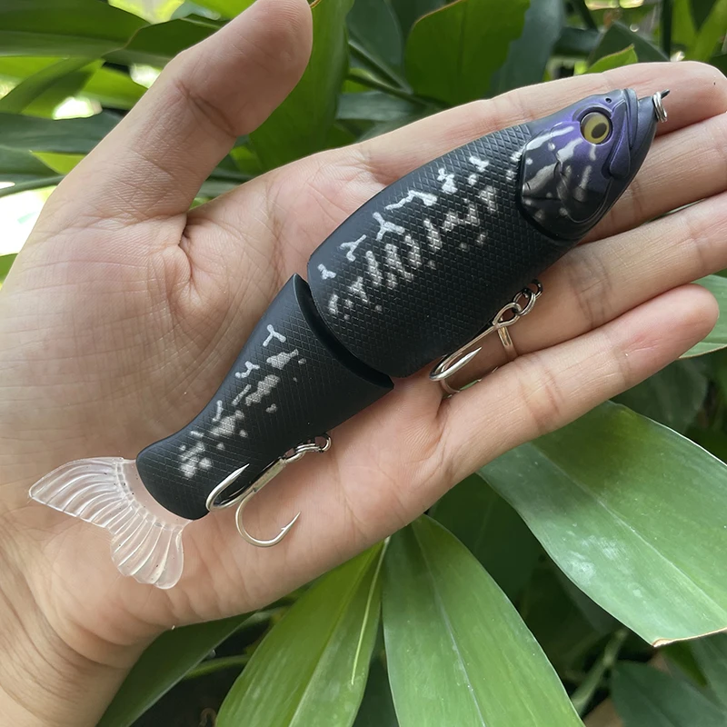 Swimbait-Angelköder 135mm 31g Mehrteiliger Langsam Sinkender Köder Wobbler Künstlicher Harter Köder für Bass, Hecht und Meeresfischerei