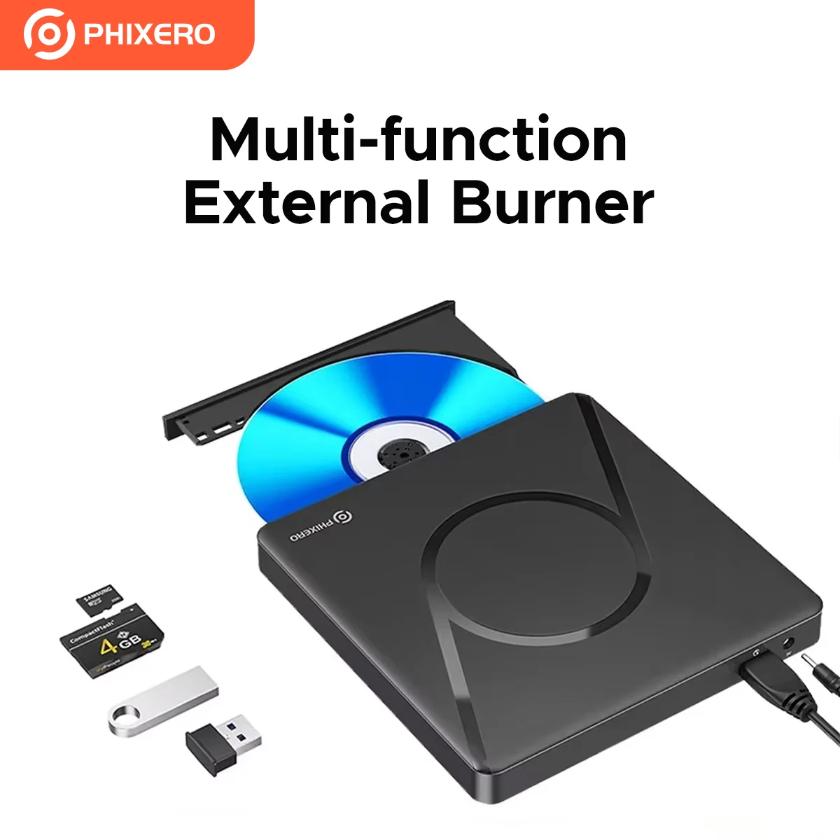 phixero-usb30-外付けブルーレイdvd-3dスリム光学ドライブ-ブルーレイライターリーダー-cd-dvd-外付けブルーレイバーナードライブ-windows用