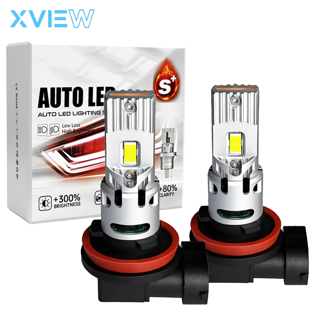

1:1 Mini H7 LED Car Headlight Wireless H11 H4 H8 H9 9005 9006 LED Projector Lens 6000K White Auto Headlamp Plug and Play