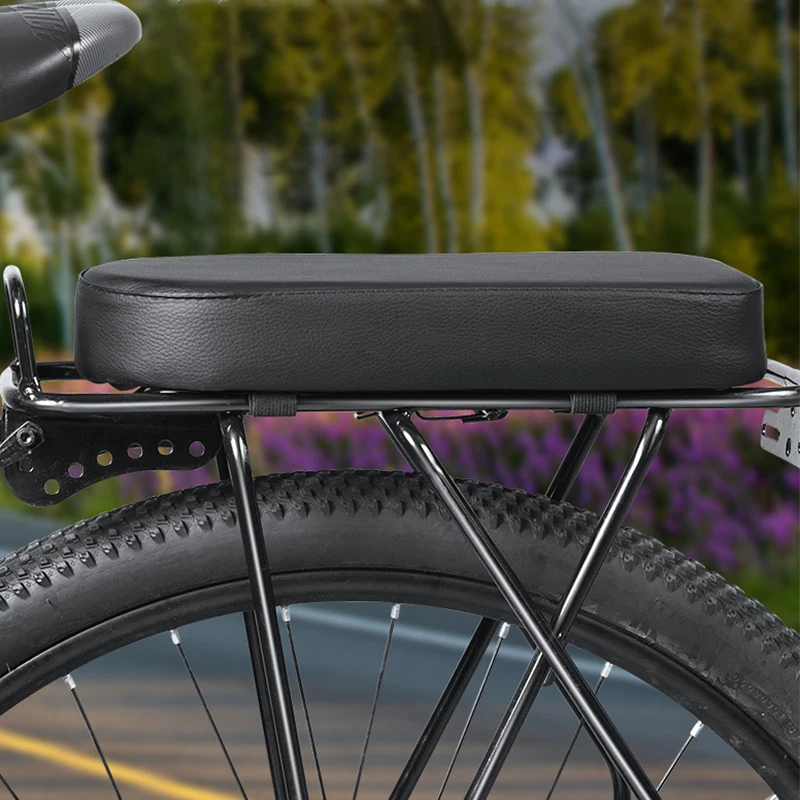 Poduszka na tylne siedzenie roweru Przenośny rower Miękka wygodna poduszka Zewnętrzna zagęszczona Łatwa w montażu tylna siodełka roweru elektrycznego