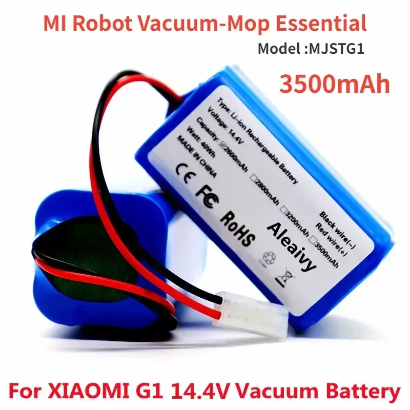 ต้นฉบับ 14.8V 2600mAh แบตเตอรี่ Li-Ion สําหรับ Xiaomi MI Robot Vacuum-Mop Essential G1 MJSTG1 เครื่องดูดฝุ่นหุ่นยนต์ 18650 แบตเตอรี่ Pack