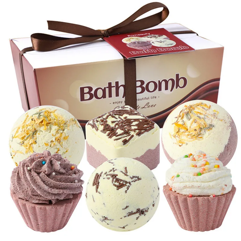 

Chocolate Cake, Bath Salt Balls, Bubble Bath Balls, Bath Gas, Fragrance Explosion Gift Box/set