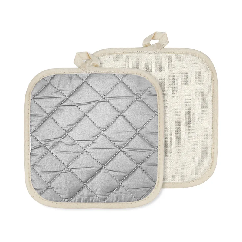 5sets Heat transfer cotton linen kitchen mat pad glove for  heat insulation cooking use Wholesale of sublimation blank materials