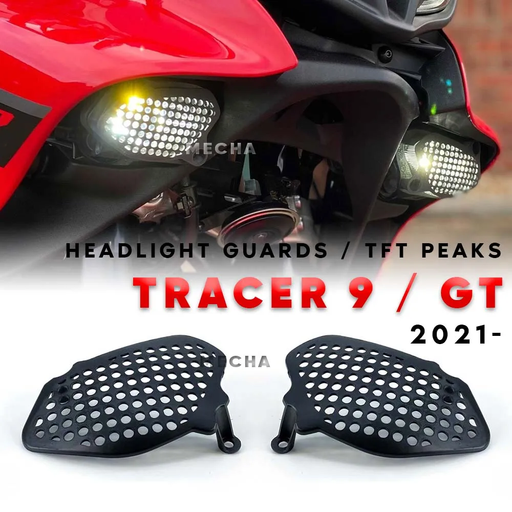 

For Yamaha Tracer 9 GT 2021 Tracer9 9GT Motorcycle Headlight Protector Led grille guard cover headlights guards TFT Peaks