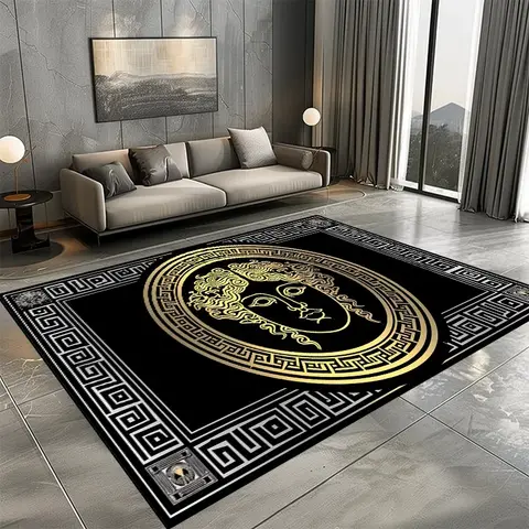 Modern Luxury Carpet for Living Room Fashion Design Big Size Rugs Cloakroom Non-slip Floor Mats Bedroom Bedside Soft Carpets