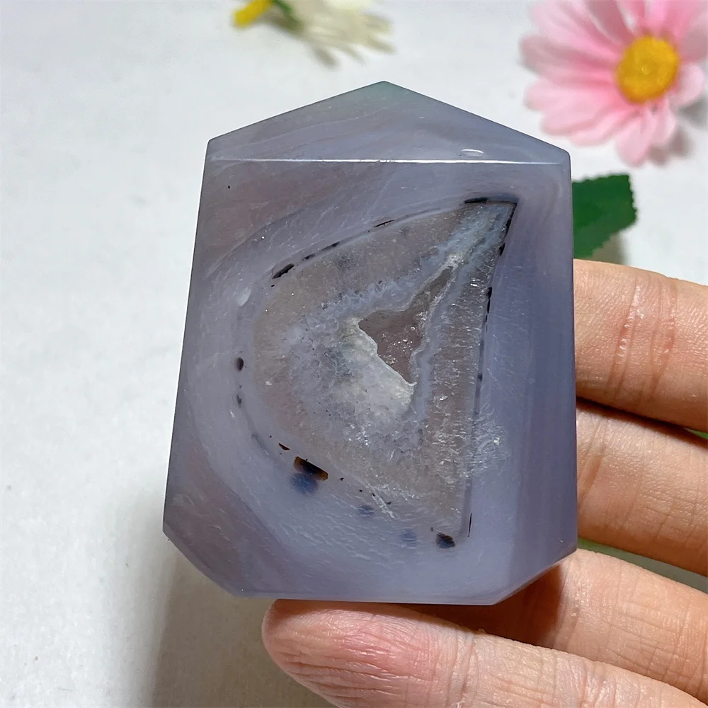 

Agate Point Wand Palm Specimen Stone Quartz Natural Crystal Raw Druzy Energy Stone Mineral Specimen Feng Shui Room Ornaments