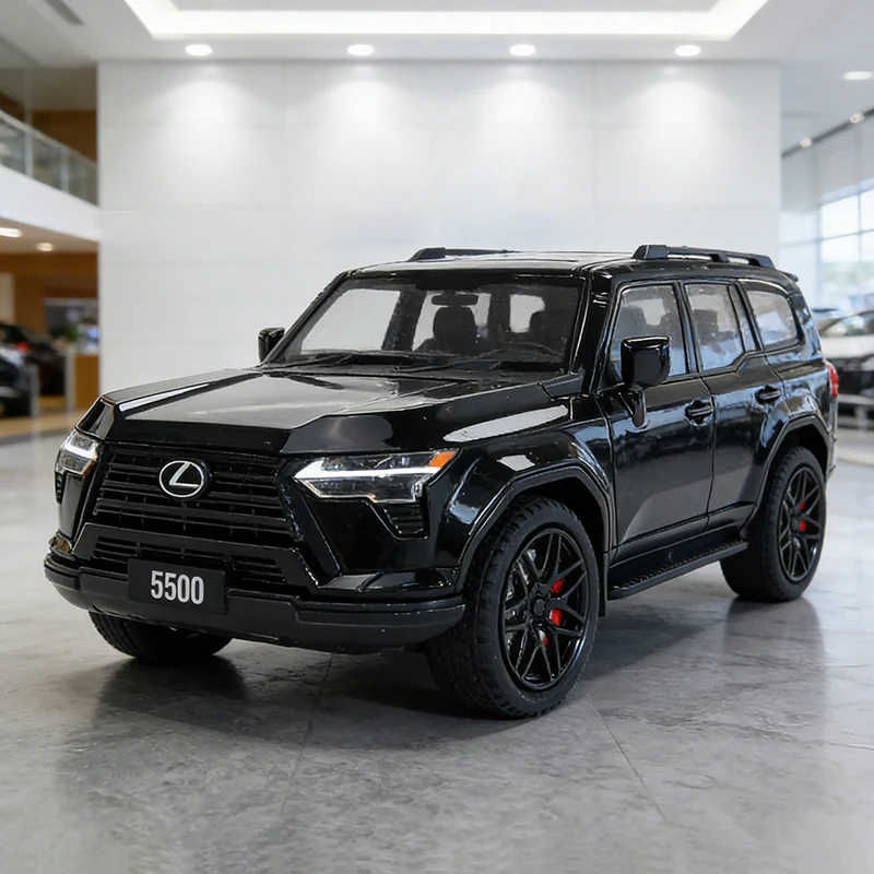 

Модель автомобиля 1:24 GX550 SUV из литого сплава со звуком и светом, инерционная, детская игрушка, коллекционная, подарок на день рождения