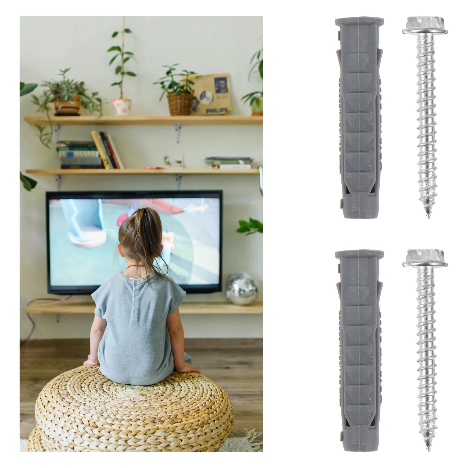 

6 Pcs Carbon Steel Screws Superior Corrosion Resistance Plastic Hollow Wall Anchors Durable Expansion Sleeve Anti Rotation