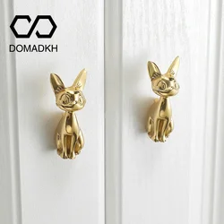 Cat Brass Cabinet Knobs Home Decor Dresser Pulls Drawer Handles Nightstand Pulls Closet Door Knobs Furniture Knobs Cute Hardware