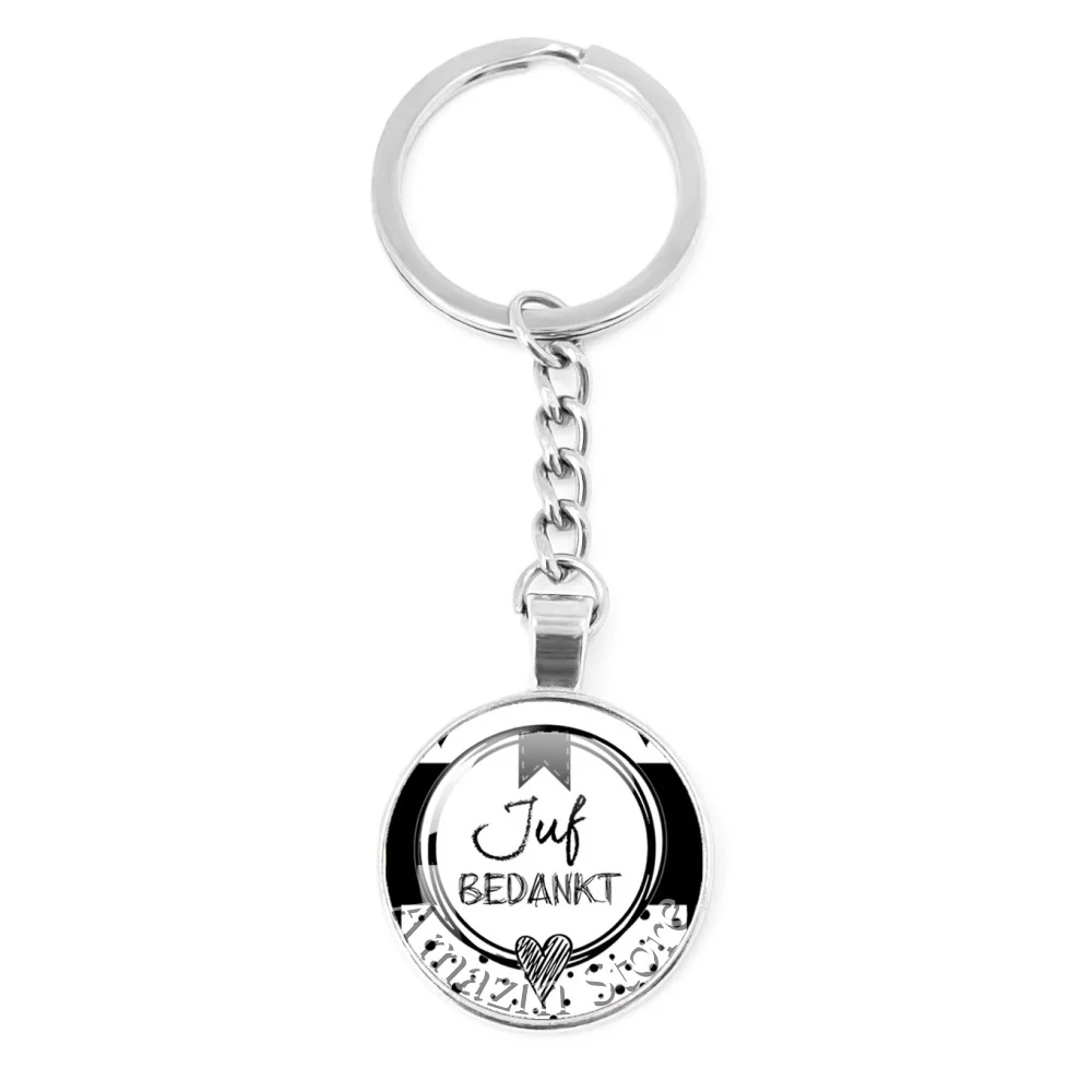 Llavero de cristal de 25 mm con cadena larga, regalo de agradecimiento para profesores, ideal para la Jefa Más Querida