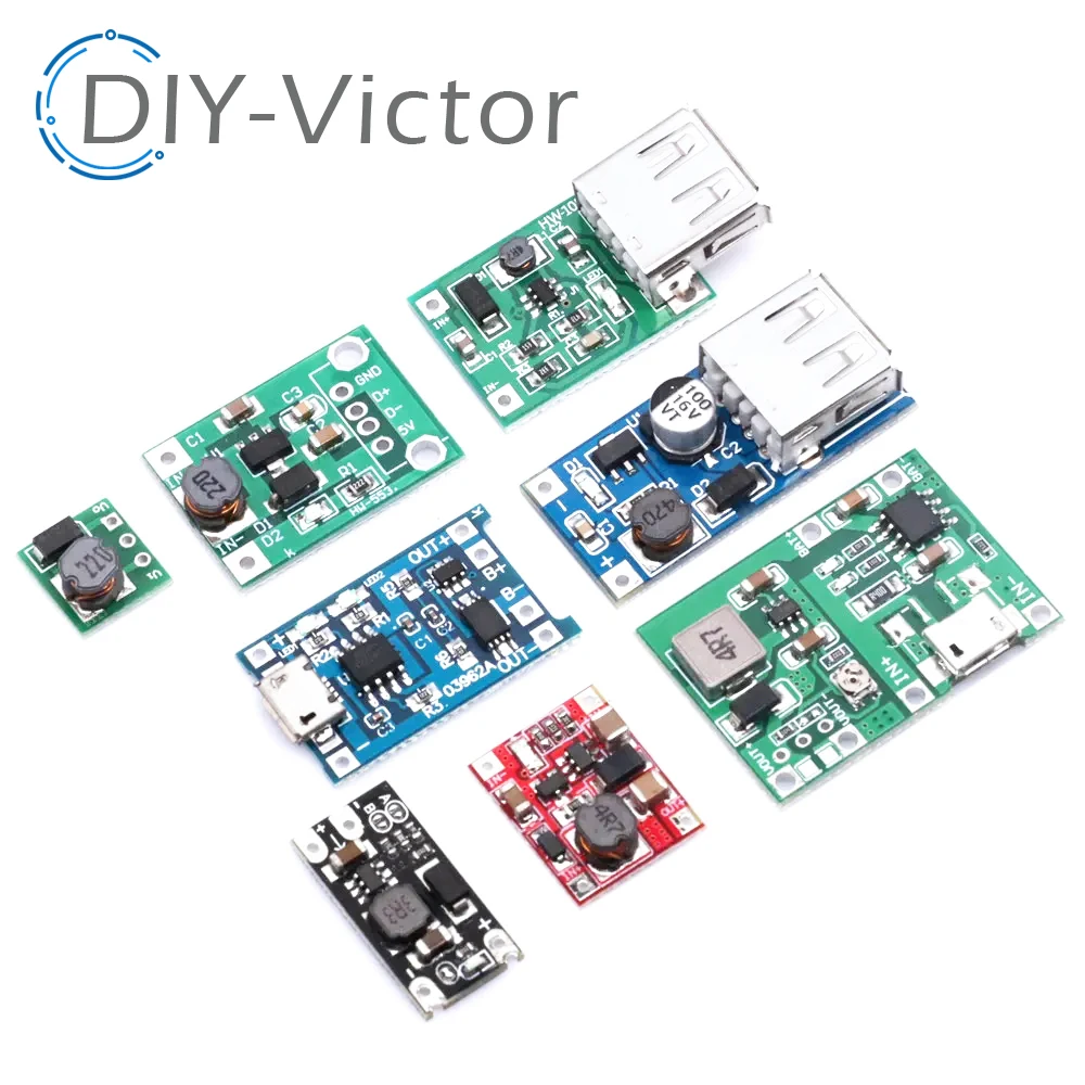 DC-DC Boost Module 0.9-5V To 5V 9V 480MA 600MA 1A 3A USB Output Voltage Step UP 18650 Lithium Battery Board For Phone Camera