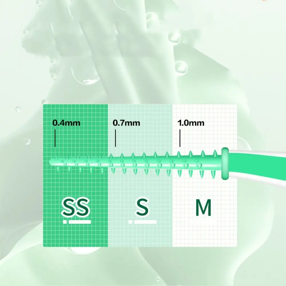 

60Pcs Inter-Dental Silicone Interdental Brush Soft Bristle Gingival Sensitivity Orthodontic Interdental brush Deep Cleaning