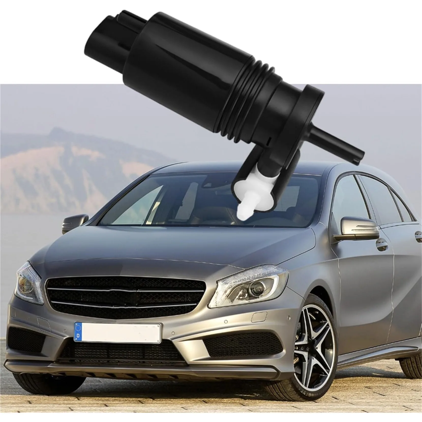 2468660000 Windshield Washer Pump for Mercedes-Benz W246 B250 2013-2019, B250e 2016-2017, W156 GLA250 GLA45 AMG 2015-2019