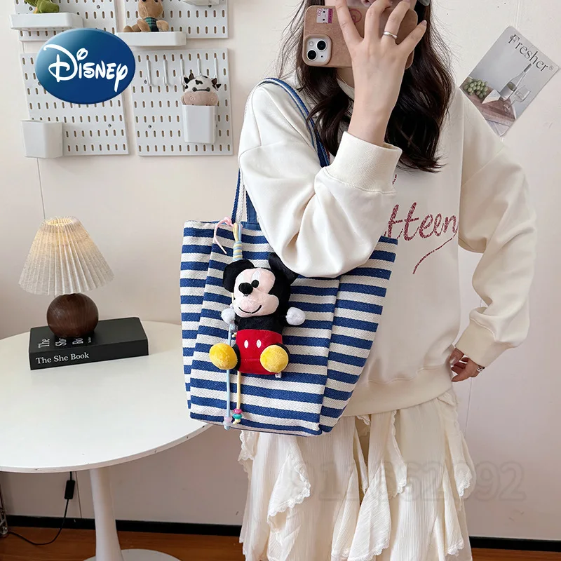 Disney Mickey Minnie New Women's Handbag Large Capacity Women's Shoulder Bag Cartoon Doll Fashion Casual Storage Women's Bag