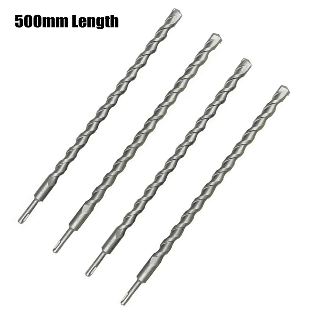 1pc 500mm Carbide Steel Impact Drill Bit Shank Masonry Concrete Drill Bit For Concrete Limestone Natural Drilling Tools