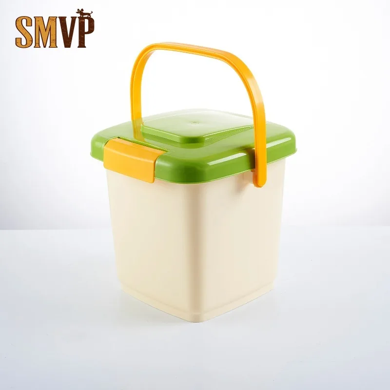 

3KG5KG10KG Multi Capacity Selection Safe Sealed Moisture Proof Portable Pet Food Storage Bucket with Wheels Pet Supplies