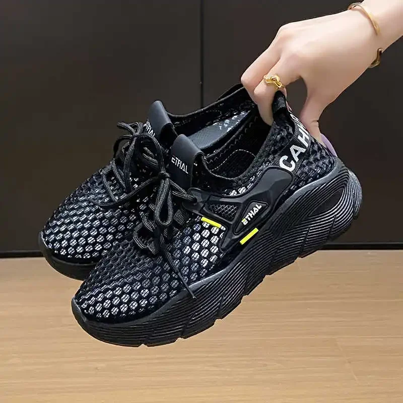 

Round Nose Massive Black Boot Women Training Women's Sport Sneakers Wide Fit Shoes Women Choes Super Offers Casual
