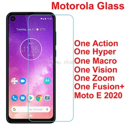 Tempered Glass For Motorola One Fusion Plus Hyper Macro Zoom Protective Film On Moto E 2020 Screen Protector