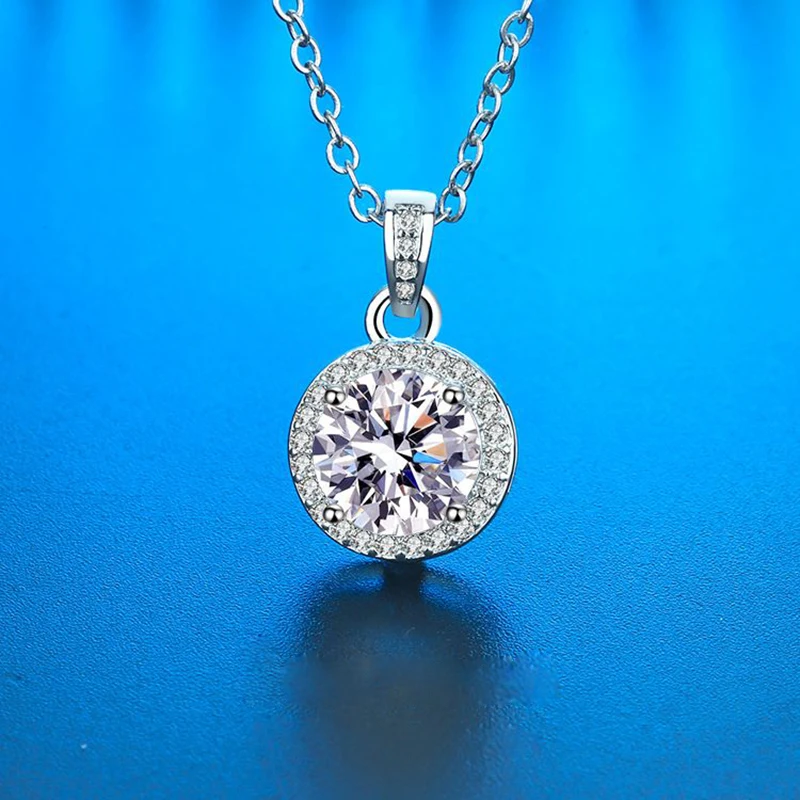 Modische Moissanit-Sonnenblumen-Halskette für Damen, Elegante und Süße Schlüsselbeinkette, 925 Silber Anhänger Schmuck Geschenk – Detail 23