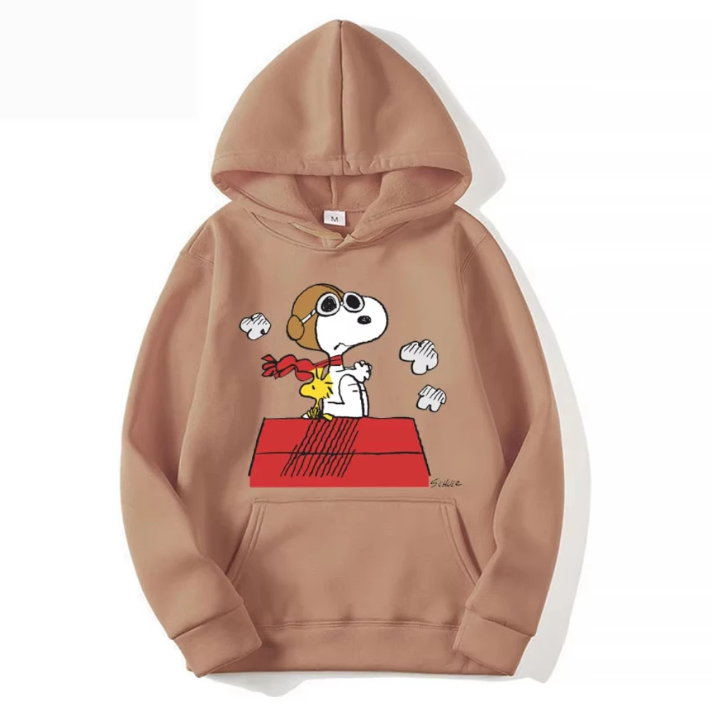 Snoopy Cartoon Animation Children's Fall Winter Men's And Women's Hoodie 2024 Pure Cotton Plus Fleece Plus Fleece Thick Hoodie