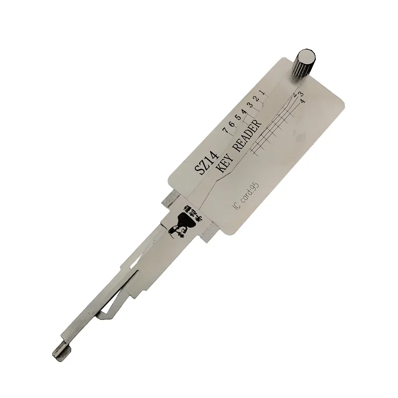 Lishi 2-in-1 SZ14 Motorbike Key Copy Tool Read Decoder Tooth Data for Suzuki Locksmiths Professional Reading Key Tool