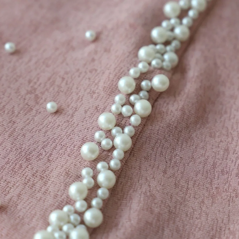 Cute Solid Color Beads Hijab Pull On Style Quick Drying Head Wraps Shawls Head Wrap Hijab Scarf Summer