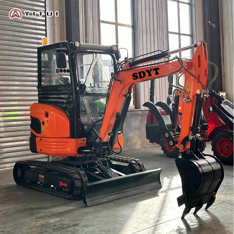 

2.0 Ton Mini Excavator Mini Digger 360° Rotation Replaceable Assistive Arm Side Swing Customized Bucket Replaceable Bucket