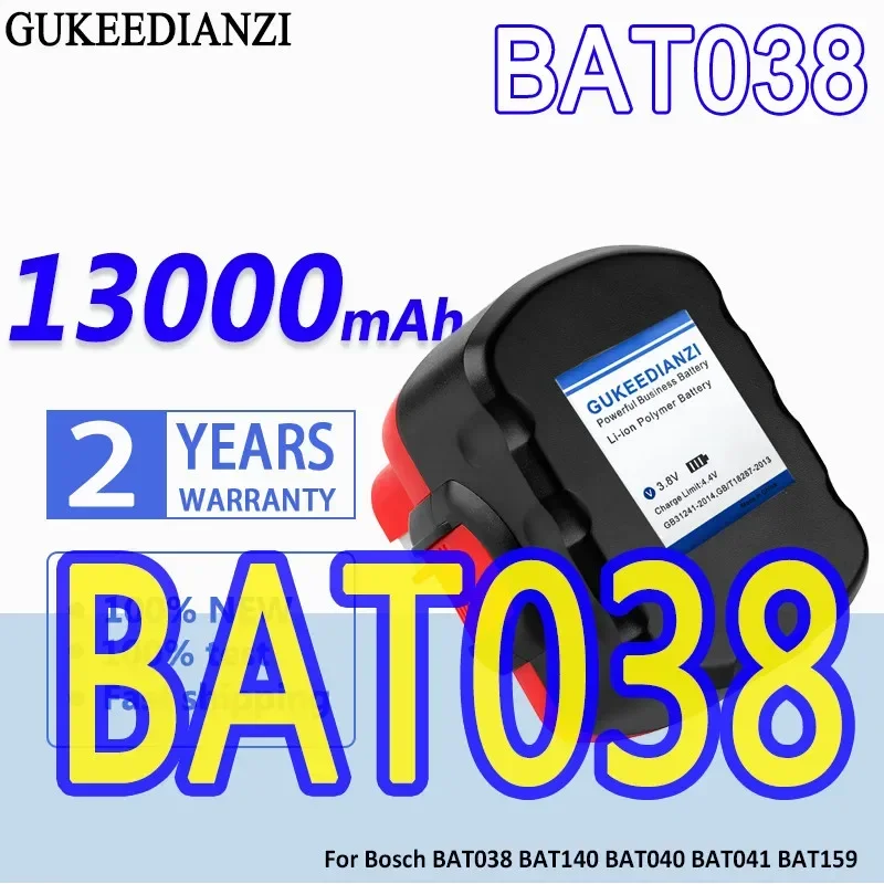 GUKEEDIANZI 13000mAh Battery for Bosch D 70745 2607335273 BAT038 BAT140 BAT040 BAT041 BAT159 2607335465 26073356