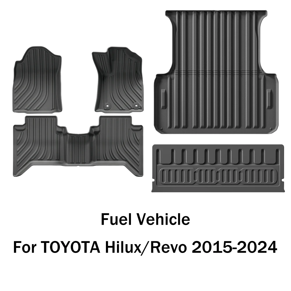 Für Toyota Hilux Revo 2015 - 2024 Rechtslenker TPE 3D-Fußmatten Kofferraummatte RHD Japan Australien Neuseeland Südafrika – Detail 7