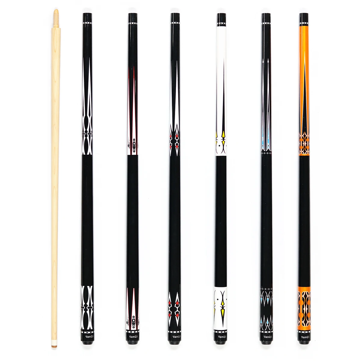 2024 NOWOŚĆ Drewniany kij bilardowy Snooker Pool Carom Cue Stick 1/2-pc