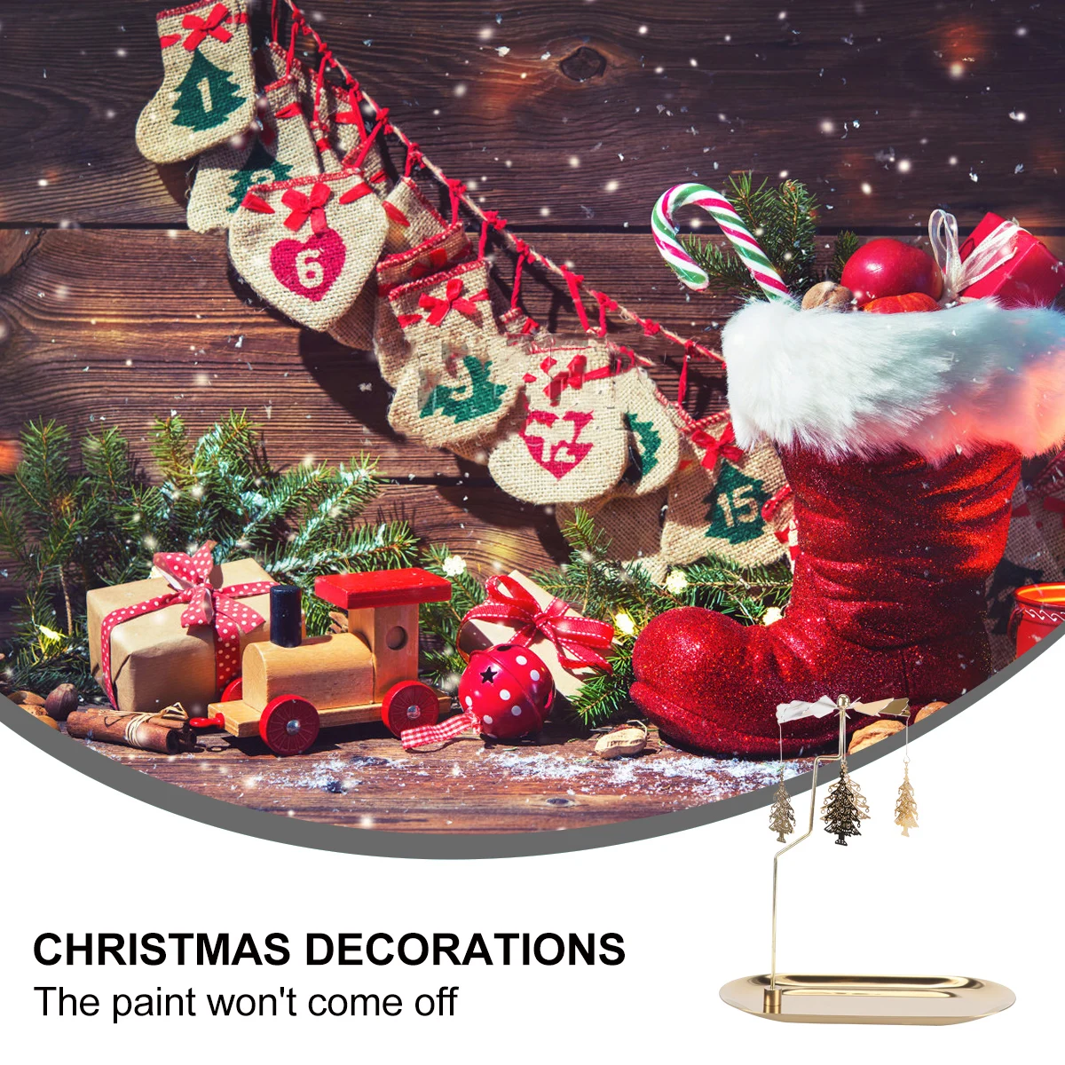 

Christmas Tree Tray Golden Small Assembling Holder Creative Pine Shape For Indoor Outdoor Use Wedding Party Home