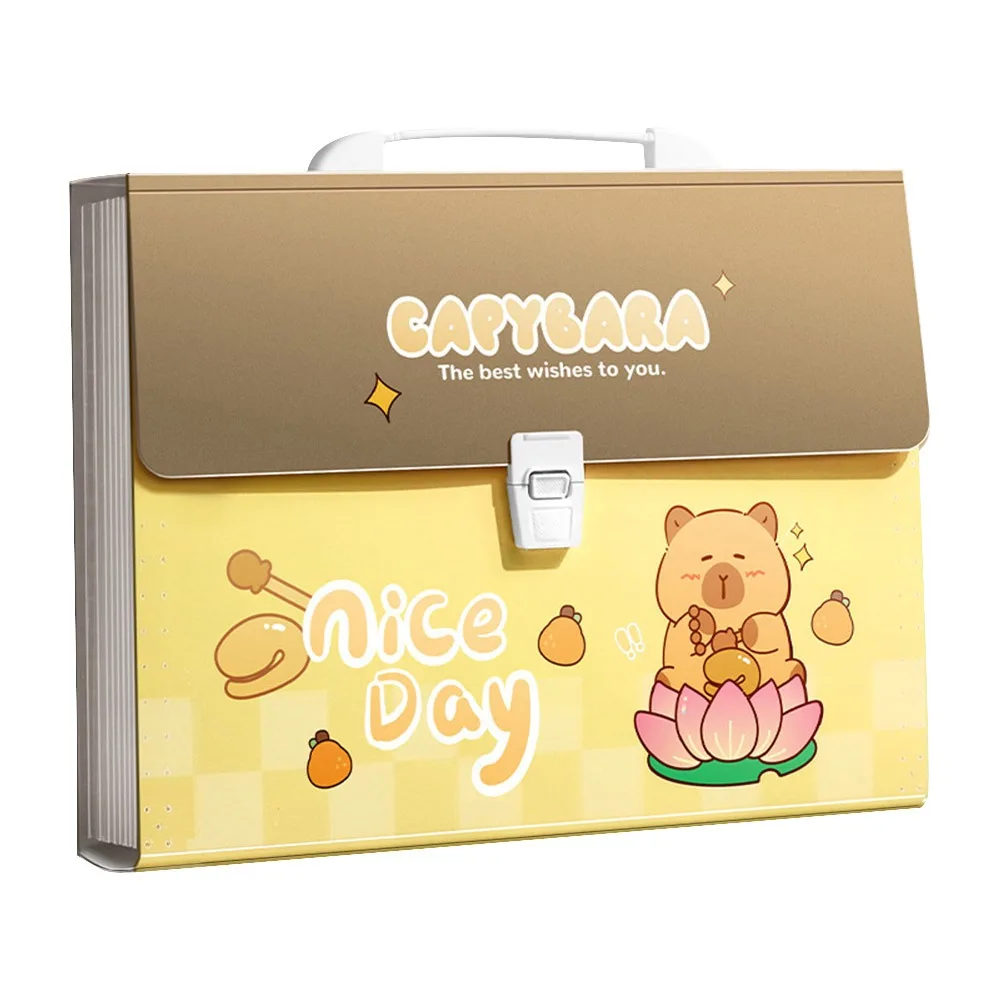 

13-слойная папка для документов Capibara формата А4, сумки для органов большой емкости, папка-конверт, водонепроницаемые сумки для хранения архивов