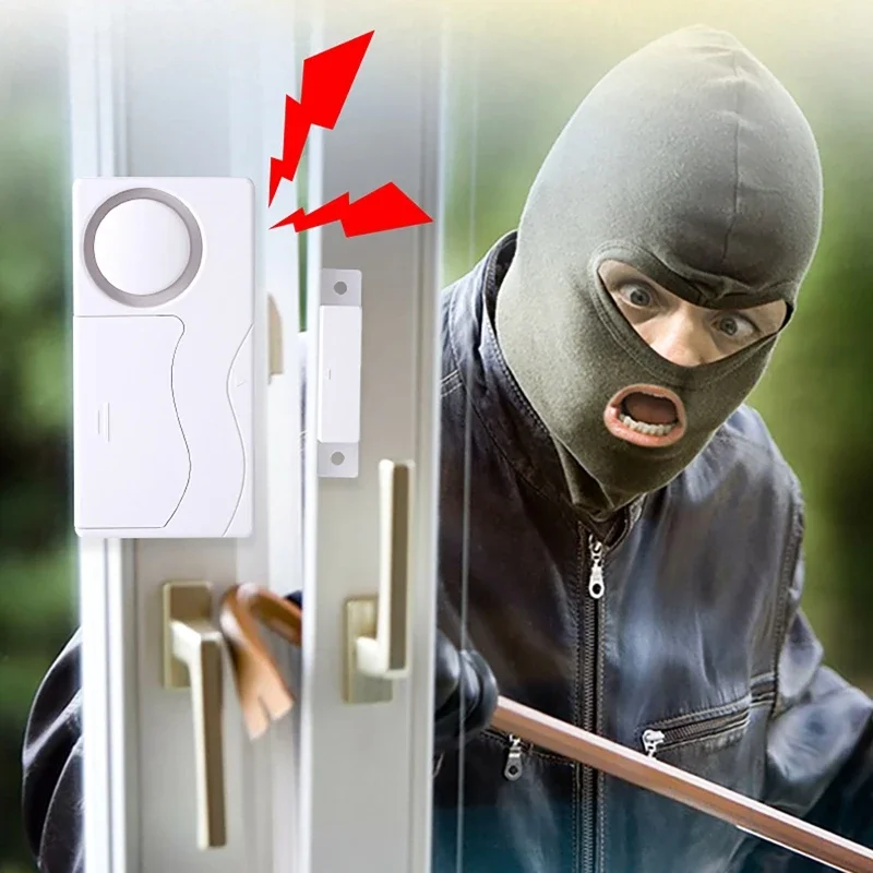 105dB Window Door Alarm Wireless Anti-Theft Remote Control Door and Window Open Closed Security Alarms Sensor Burglar