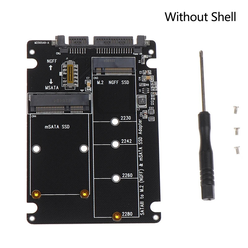 NGFF To SATA 3 HDD Enclosure MSATA SSDAdapter MSATA to SATA M.2 NGFF to SATA Hard Disk Adapter Board