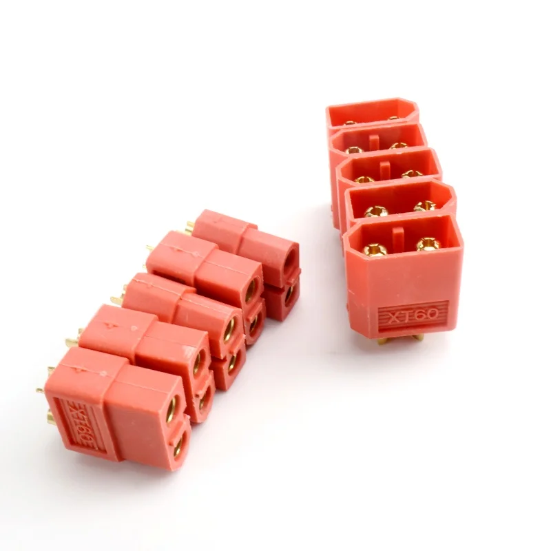 5 pares xt60 amarelo azul preto vermelho macho fêmea conectores de bala plugues de alimentação para rc lipo bateria motor xt60 drone conectores