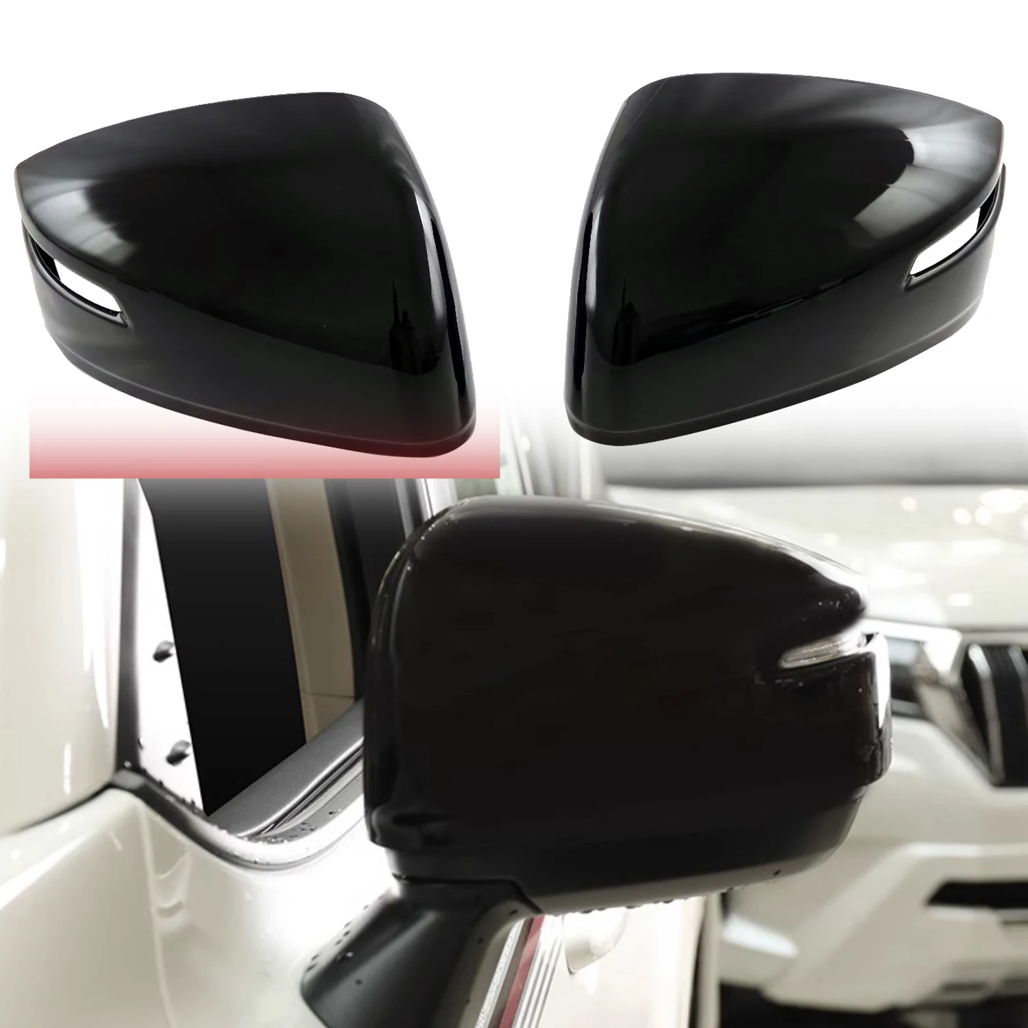 

for Toyota LandCruiser 300 Land Cruiser 2022 2023 Side Mirror Cap Overlays ABS Plastic 2pcs