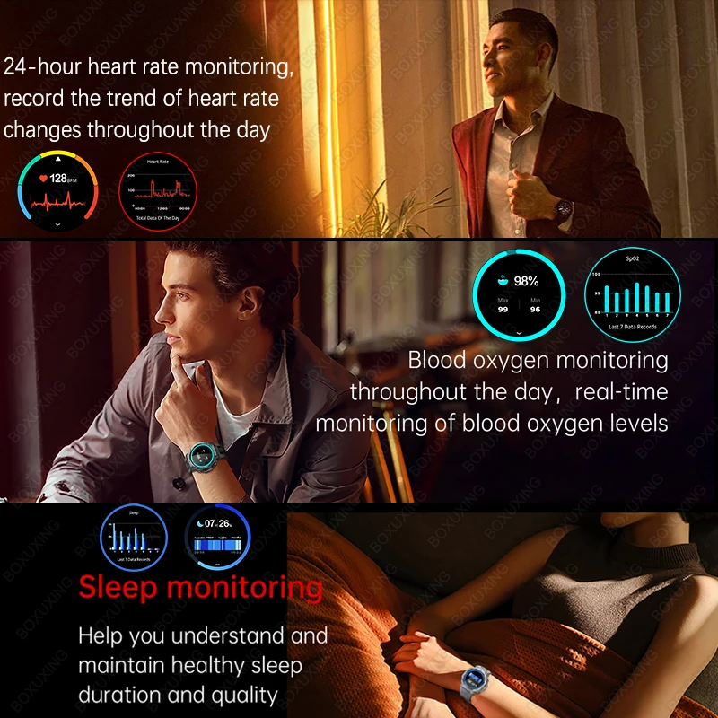 2025 NEW For HUIAWE GPS Smart Watch Men 10ATM IPX8 Waterproof Smart Watches Compass Altimeter Barometric 1.43'' AMOLED Bracelet