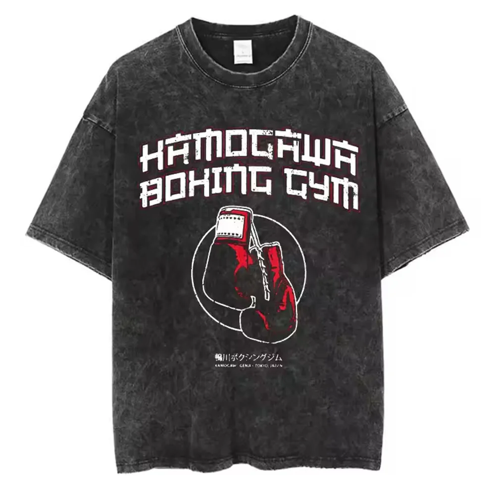 Image of Heißes Hajime No Ippo Baumwoll-T-Shirt von hoher Qualität, japanisches Designer-T-Shirt für Männer und Frauen, grafisches Unisex-Oberteil mit kurzen Ärmeln.