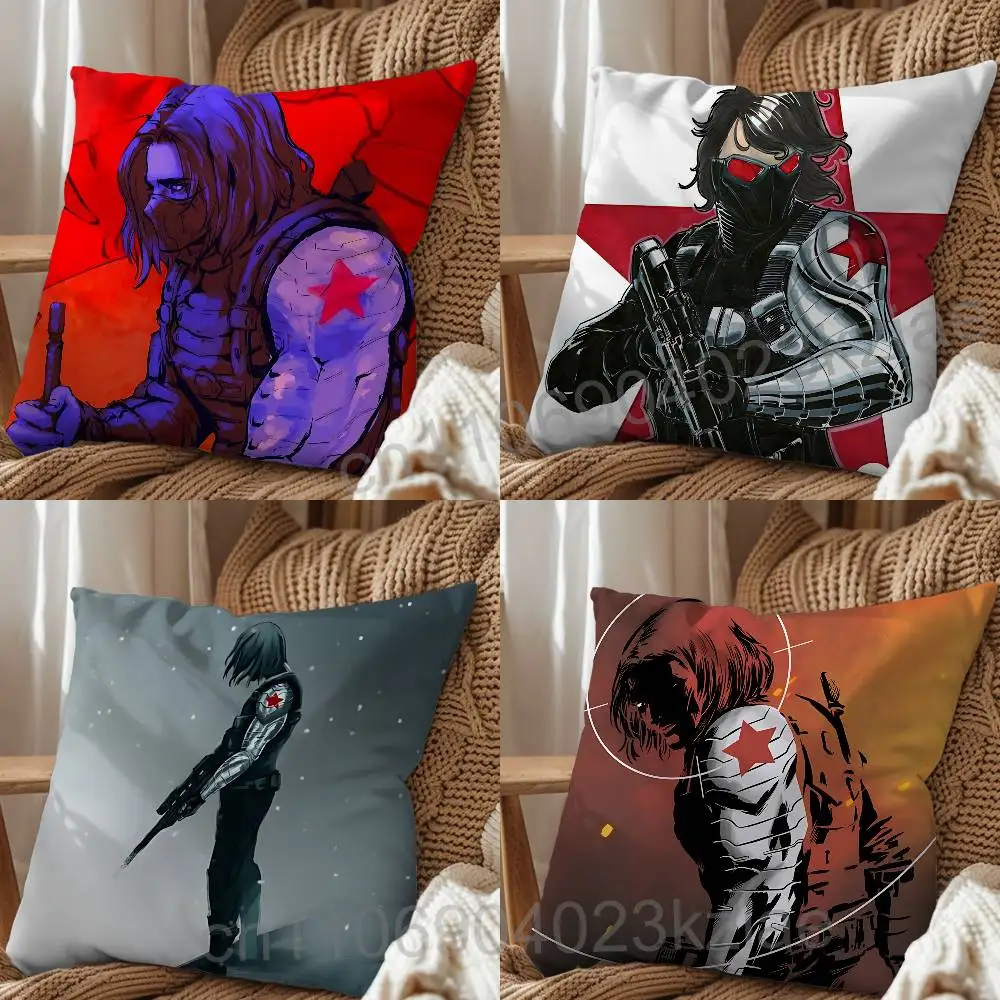 Specialized Unbreakable arms Bucky Barnes Cushion Cover Suitable For Sofa Car Bedroom Office Cushions Decorative Pillow Case