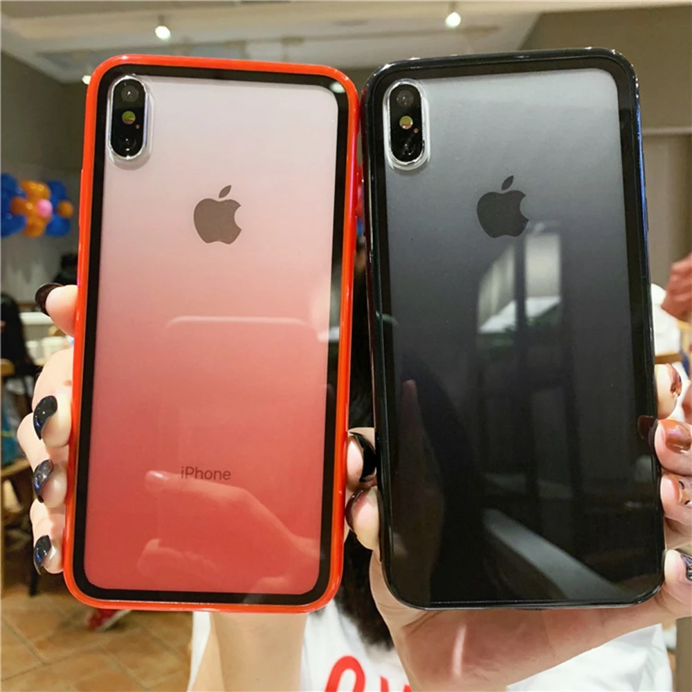 

10Pcs Shockproof Bumper Transparent Silicone Frame Phone Case For iPhone X XS XR Max 8 7 6 6S Plus Clear protection Back Cover