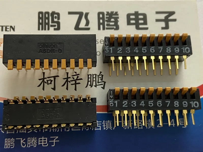 

1PCS Imported Japanese A6DR-0100 dial code switch 10-bit key type side dial code 2.54mm