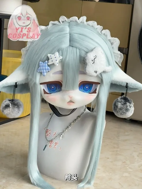 

Furry Kigurumi Head Customized Fursuit Kemono Head Handmade Custom Fursuit head Yis Cosplay Kemono Headsets Beast